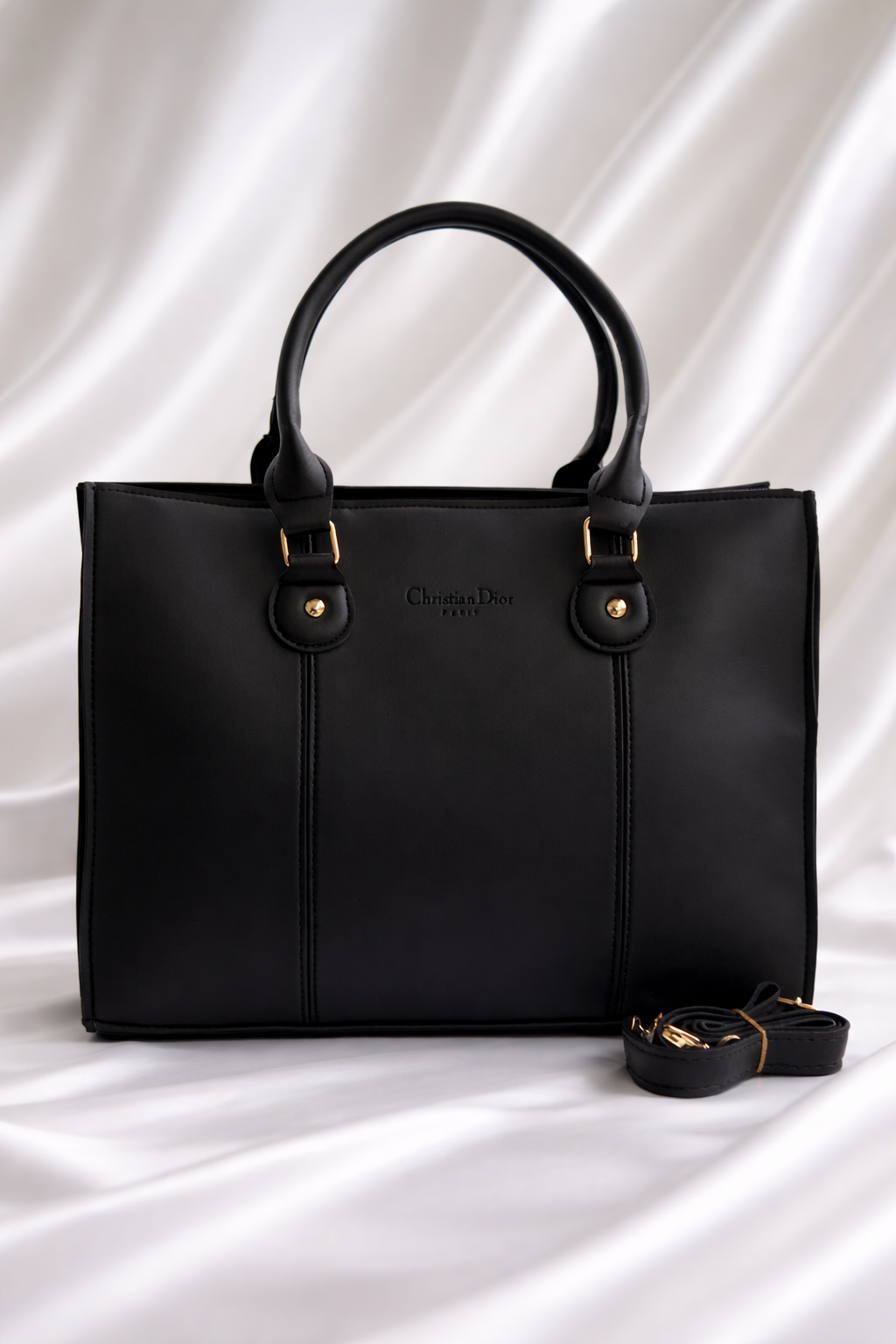 Best Black shoulder bag for university students with large space best for laptop, books, makeup and more 