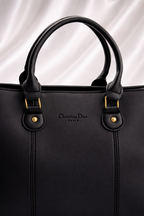 Classic black tote bag in Pakistan with large storage capacity ideal for office work and everyday essentials - Silslah Store