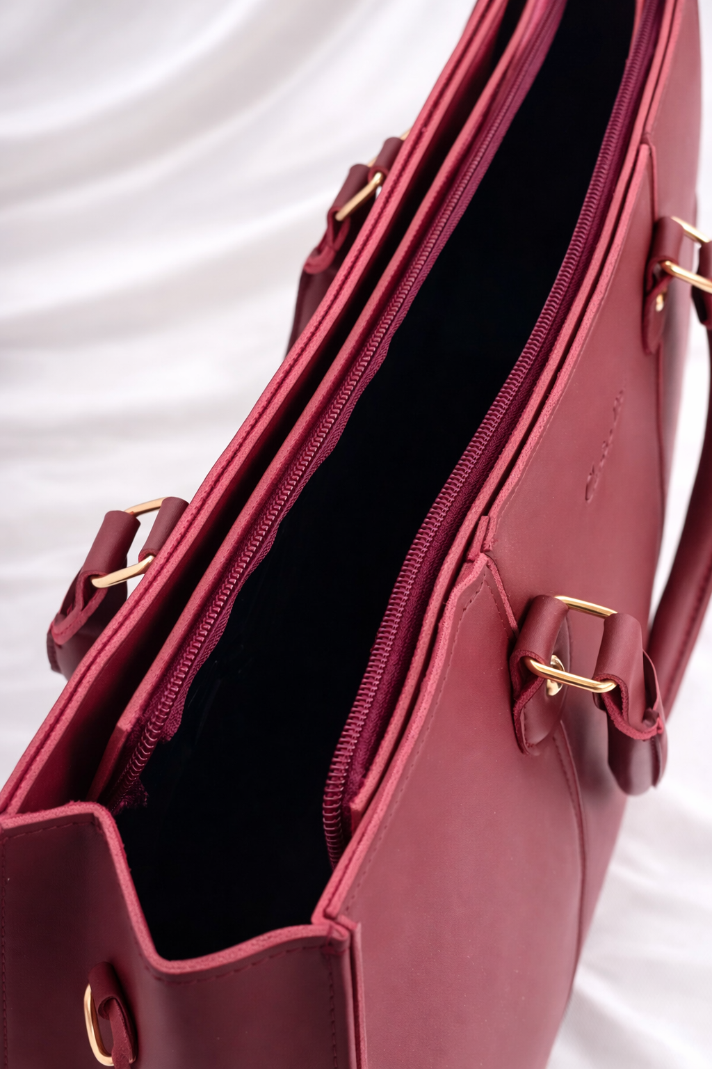 Stylish burgundy office tote bag in Pakistan designed with durable material and roomy compartments for everyday carry - Silslah Store