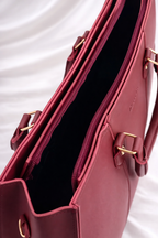 Stylish burgundy office tote bag in Pakistan designed with durable material and roomy compartments for everyday carry - Silslah Store
