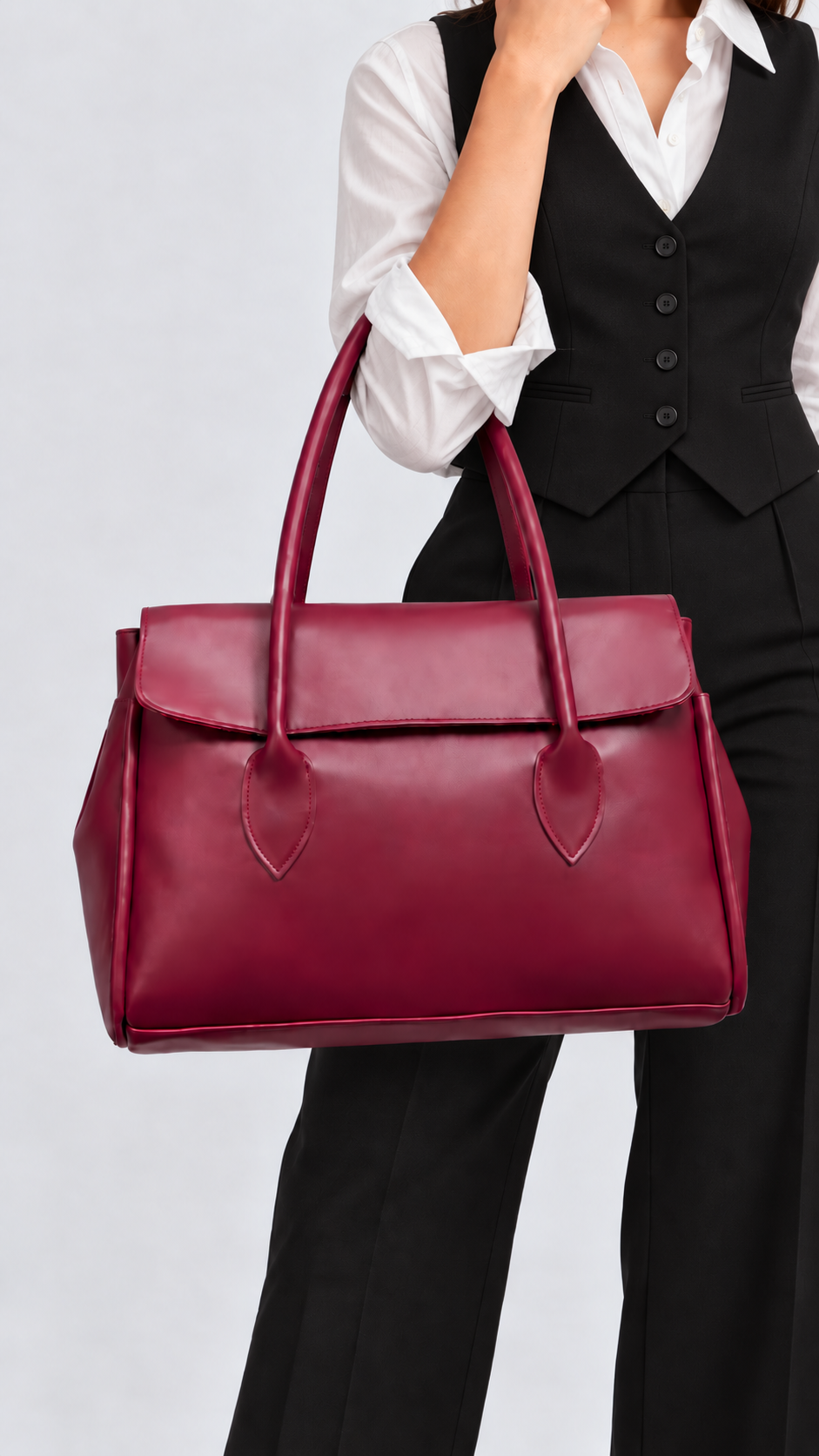 The Classic Burgundy Tote Bag - Silslah
