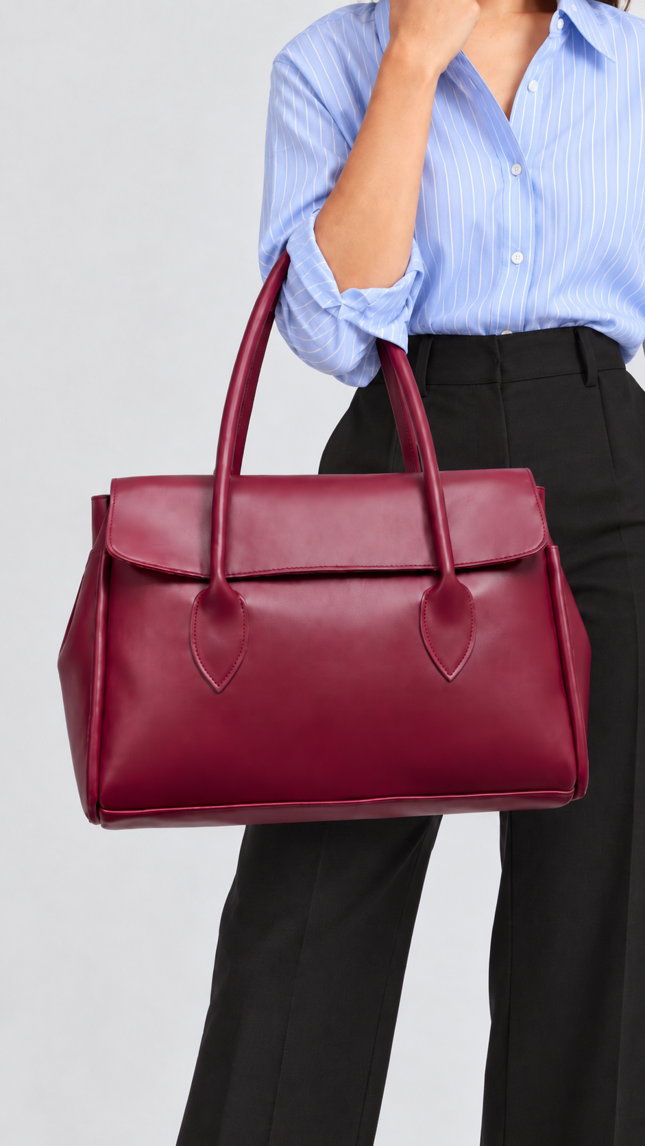 The Classic Burgundy Tote Bag - Silslah