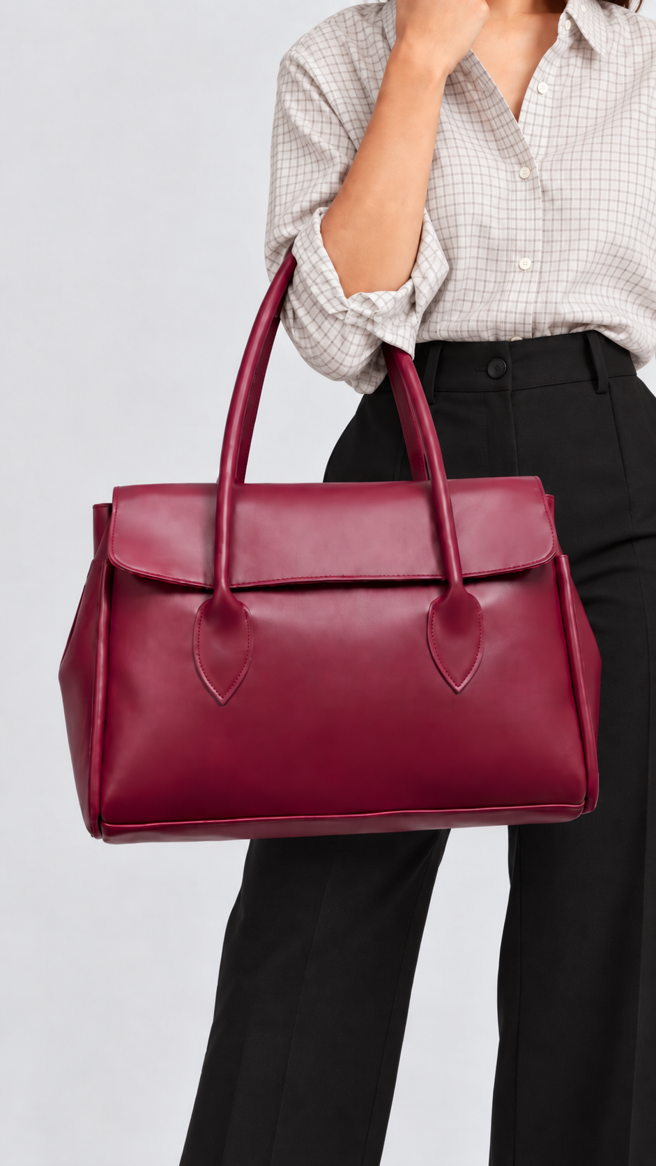 The Classic Burgundy Tote Bag - Silslah