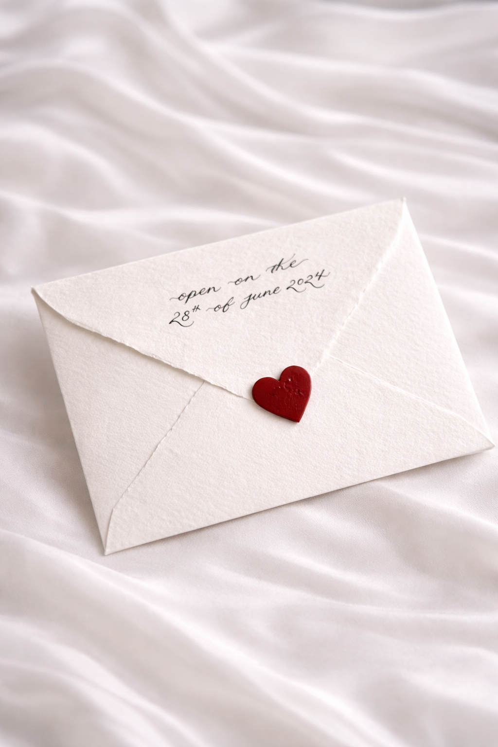 Elegant handmade envelope with personalized greeting card for gift hampers