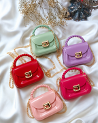 Glossy Silicone Mini Handbag for Girls | Kids Gift Bag