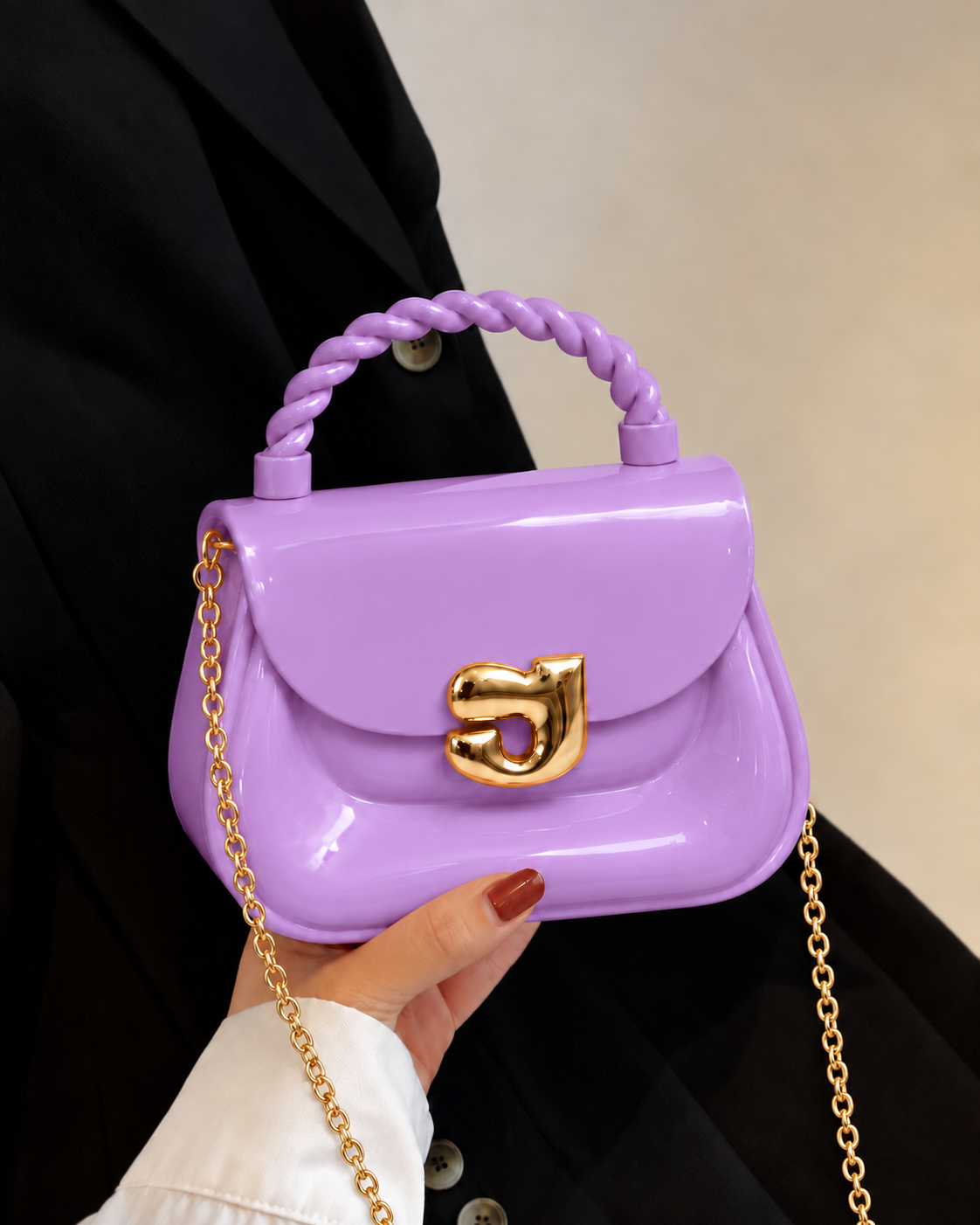 Glossy Silicone Mini Handbag for Girls | Kids Gift Bag