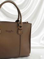 Stylish mushroom brown office tote bag in Pakistan with spacious compartments and premium finish for daily essentials - Silslah Store