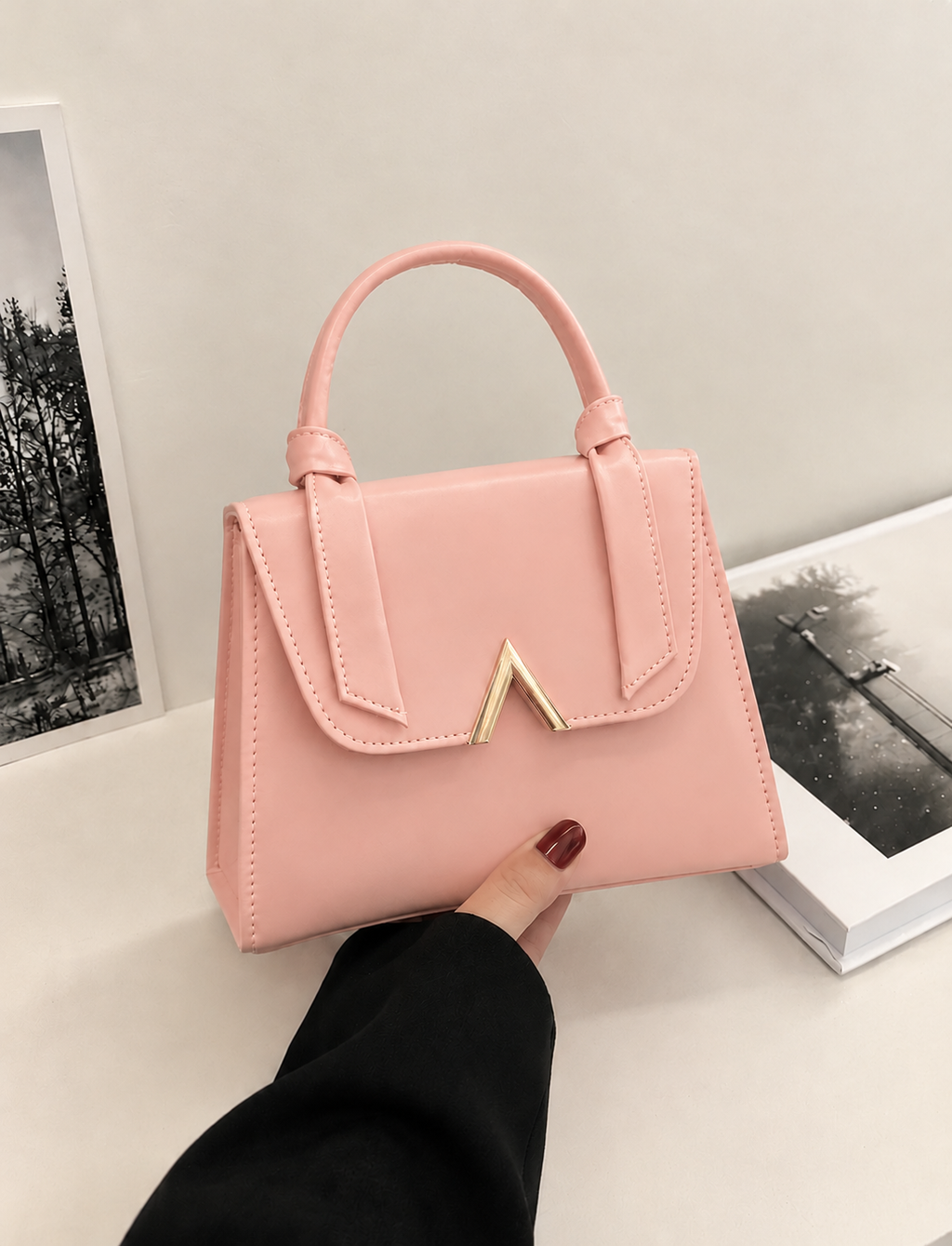 Silslah - Rosy Aura Knot Handle Handbag