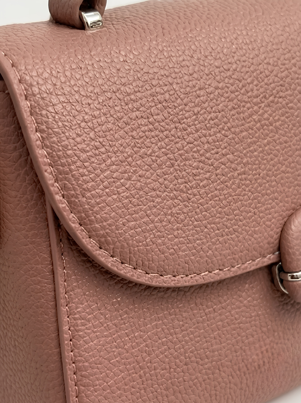 Dusty Rose Pebbled Leather Bag