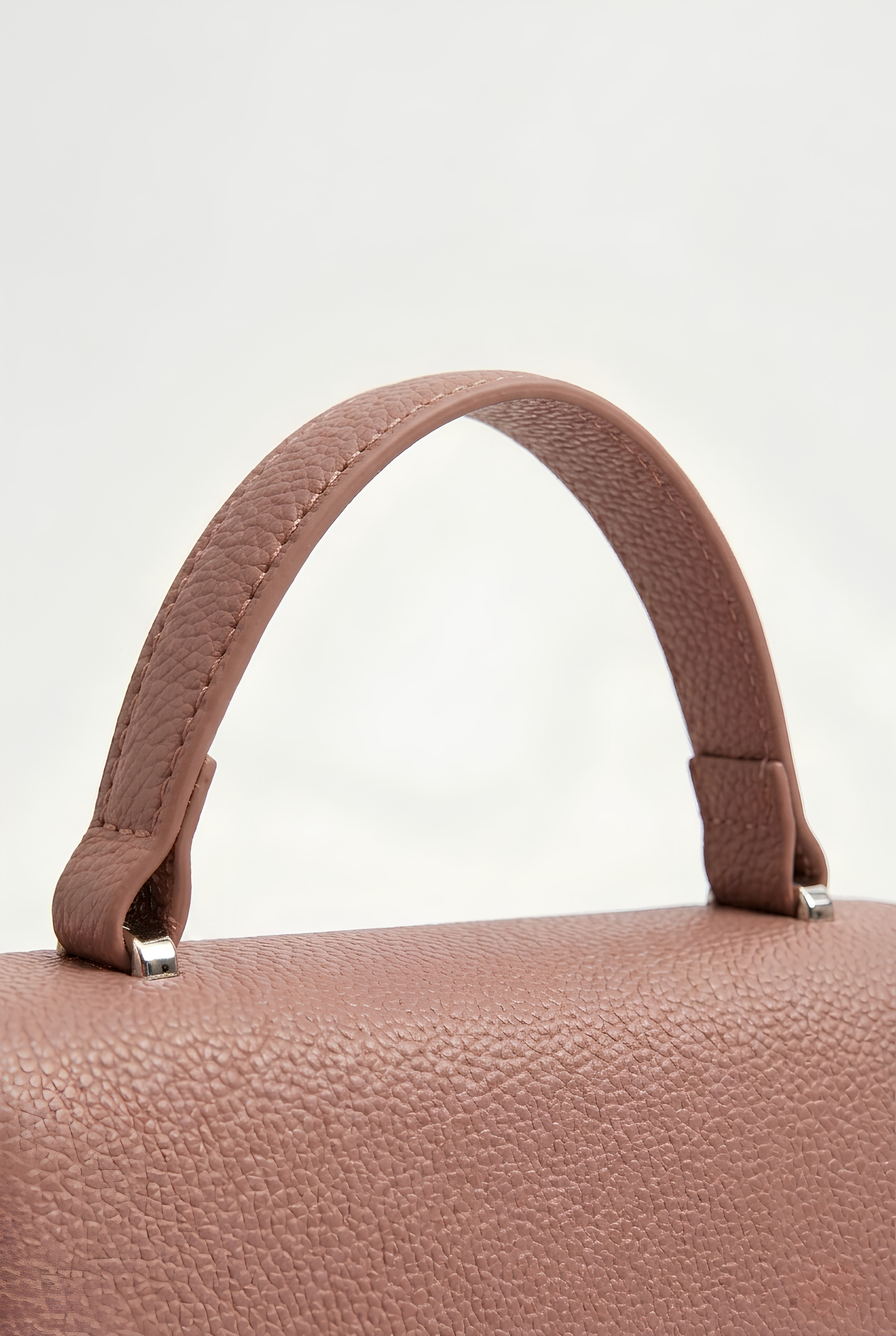 Dusty Rose Pebbled Leather Bag
