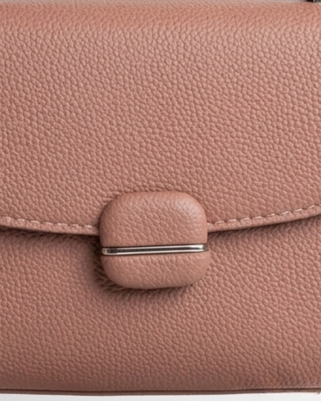 Dusty Rose Pebbled Leather Bag