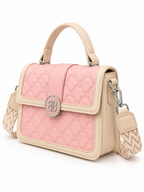Soft Blush Stitch Crossbody Bag