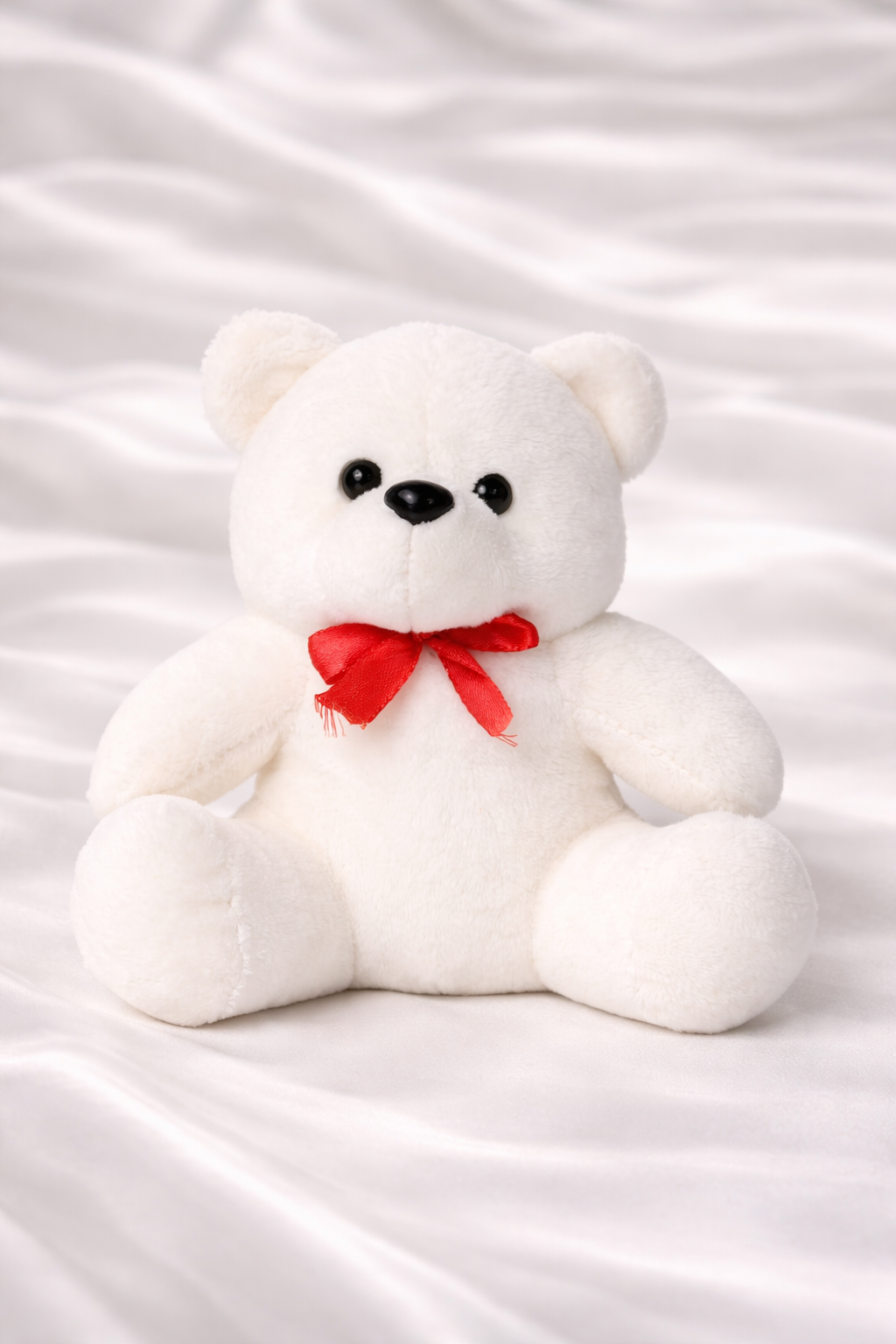 Soft Plush Teddy Bear with Ribbon | Custom Color | Silslah Store